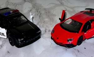 Lot of 2 RMZ City 1/36 Scale Diecast Cars: 2016 Lamborghini Aventador SV Coupe &